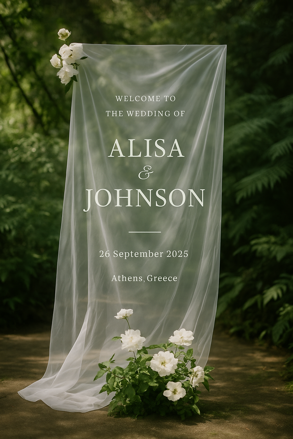 Personalized Wedding Welcome Sign: Rustic Elegant Reception Decor