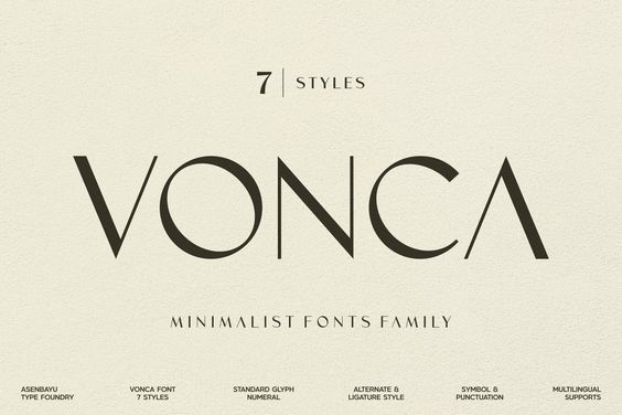 Vonca Font Family, a Sans Serif Font by Asenbayu