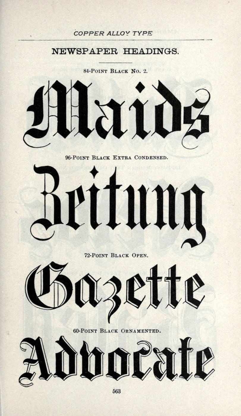 Like old-fashioned fonts: See dozens of vintage typefaces — Click Americana🎯