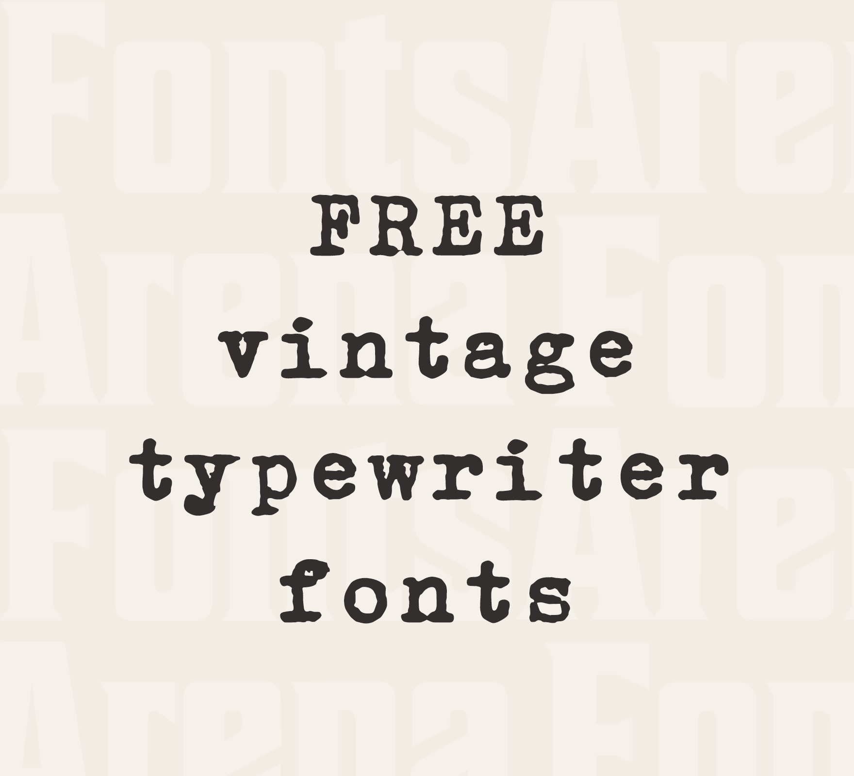 Free vintage typewriter fonts — FontsArena