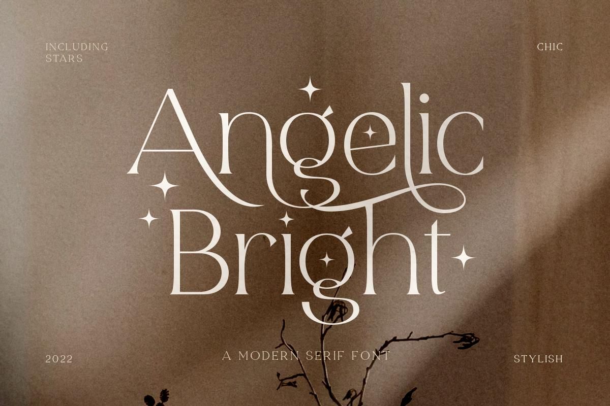 Police Angelic Bright Serif : police de caractères moderne et élégante