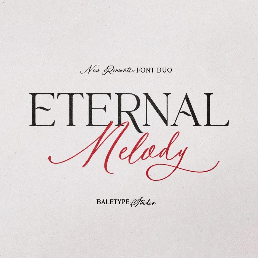 Eternal Melody — Duo de polices de caractères romantiques, polices pour mariage