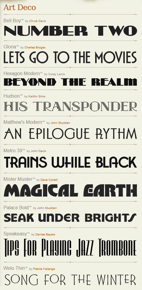 Art Deco Fonts | Art deco font, Art deco typography, Art deco design graphics…