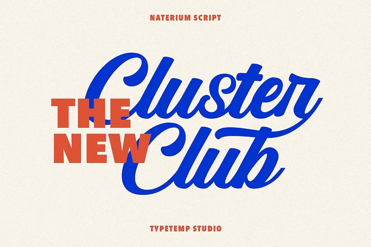 Naterium Retro-Modern Script Font