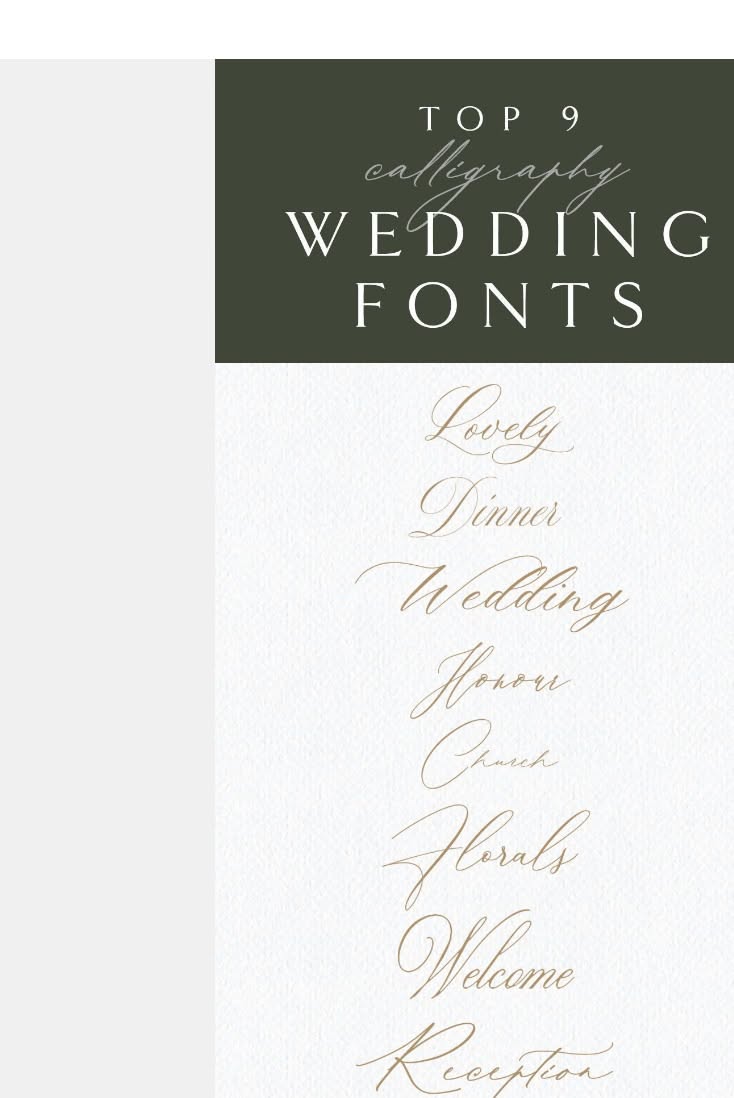 My Favorite 9 Fonts for Wedding Invites — Blushed Design