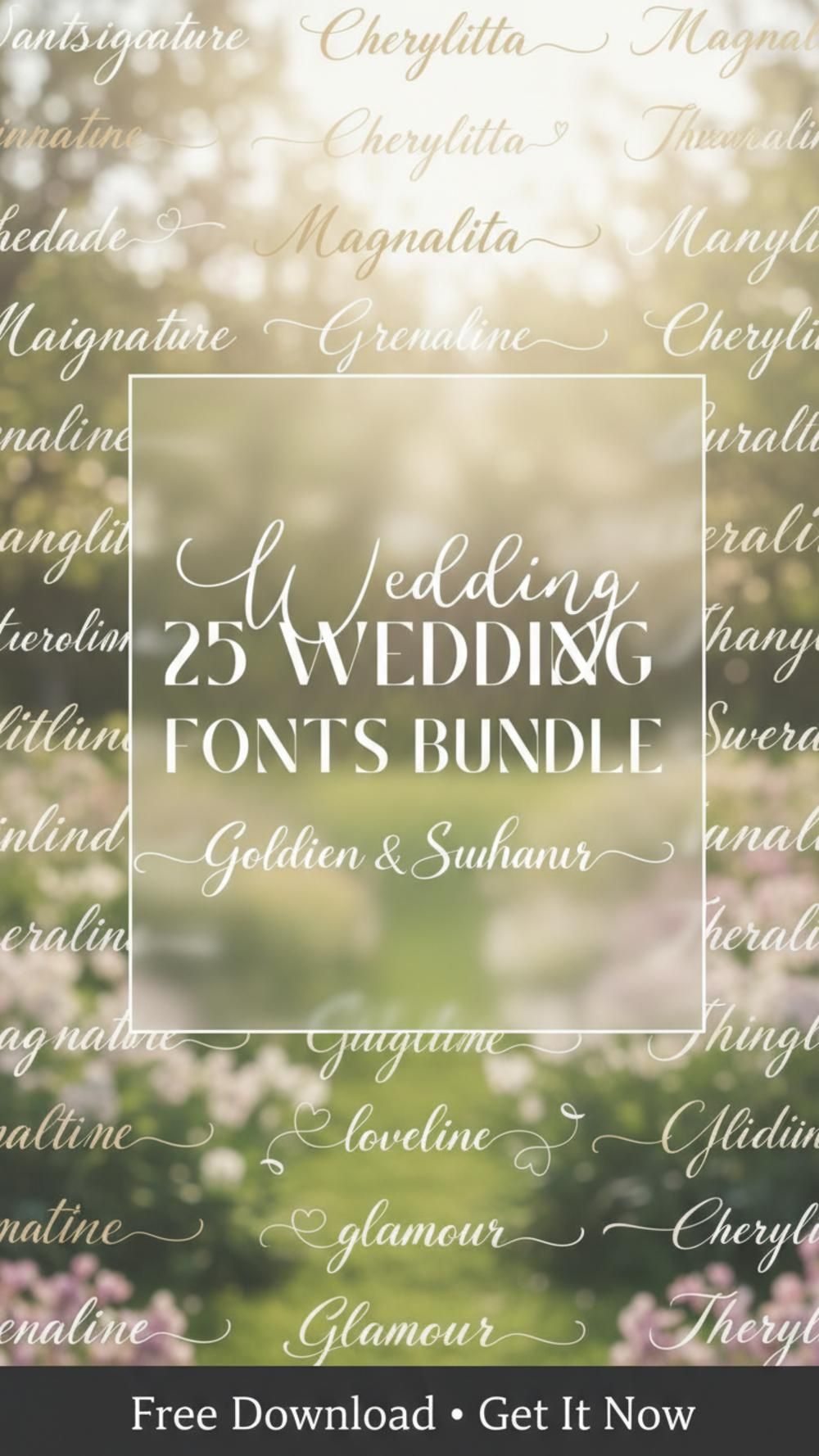 Romantic Wedding Calligraphy Font Collection for Elegant Invitations.