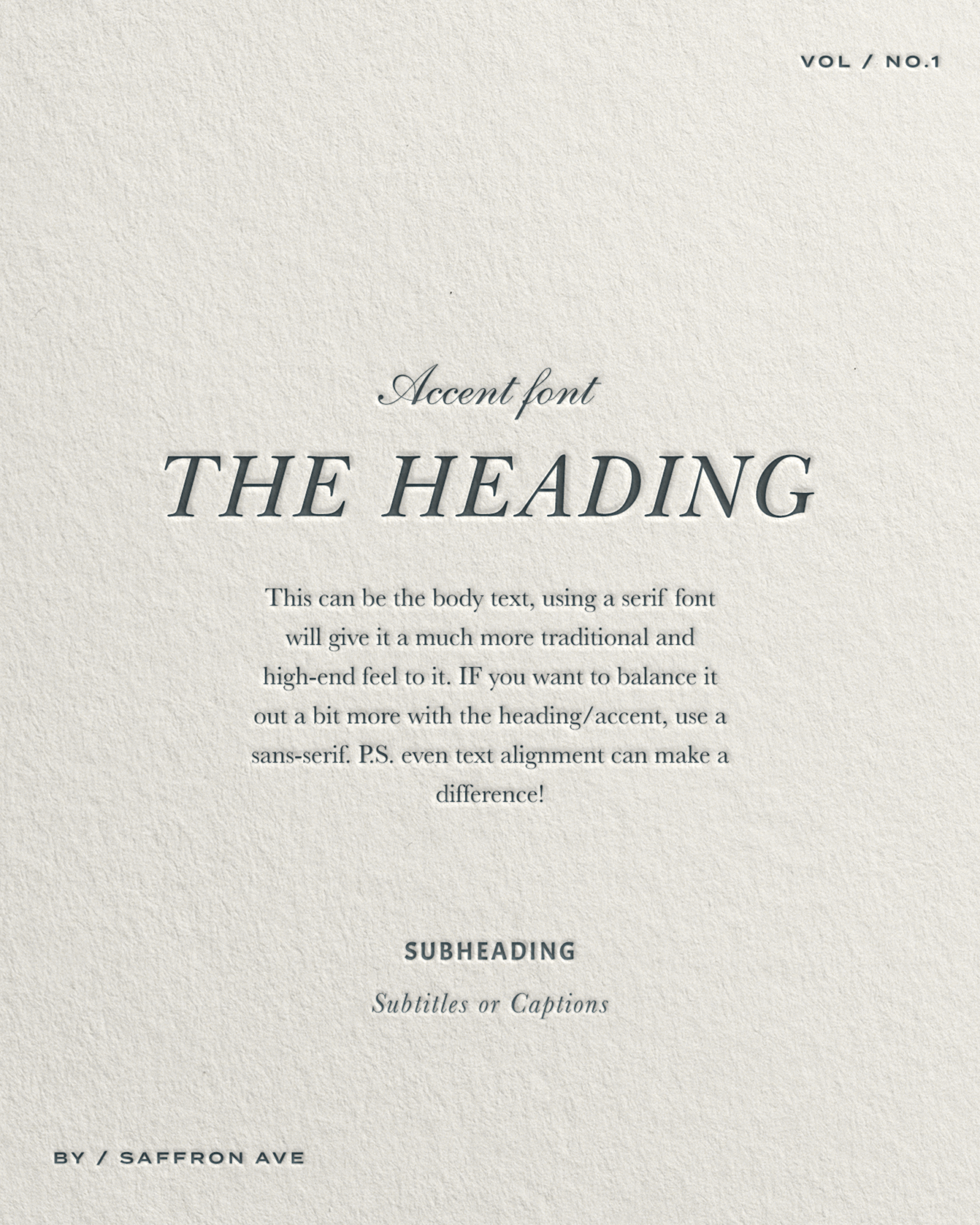 Tuesday Type Tips / A Classic Font Pairing — Saffron Avenue