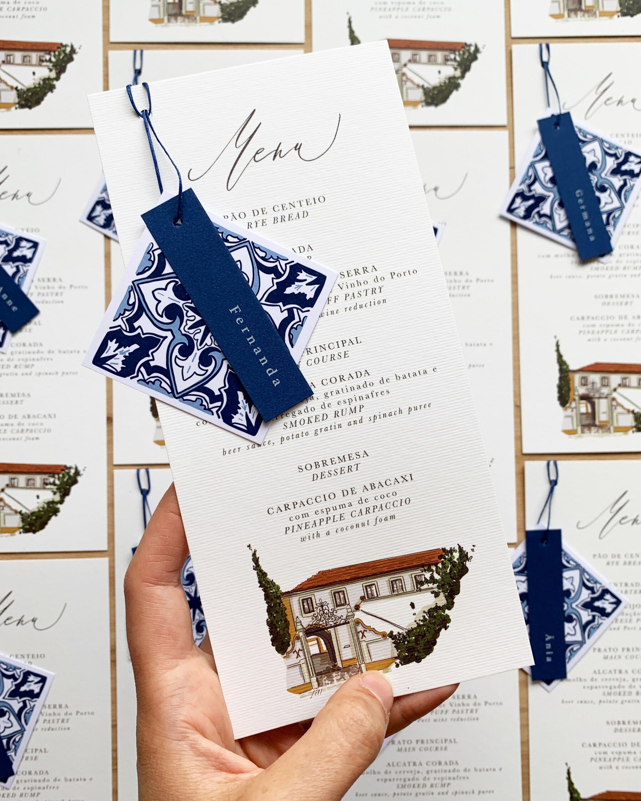 Wedding Menu and name cards