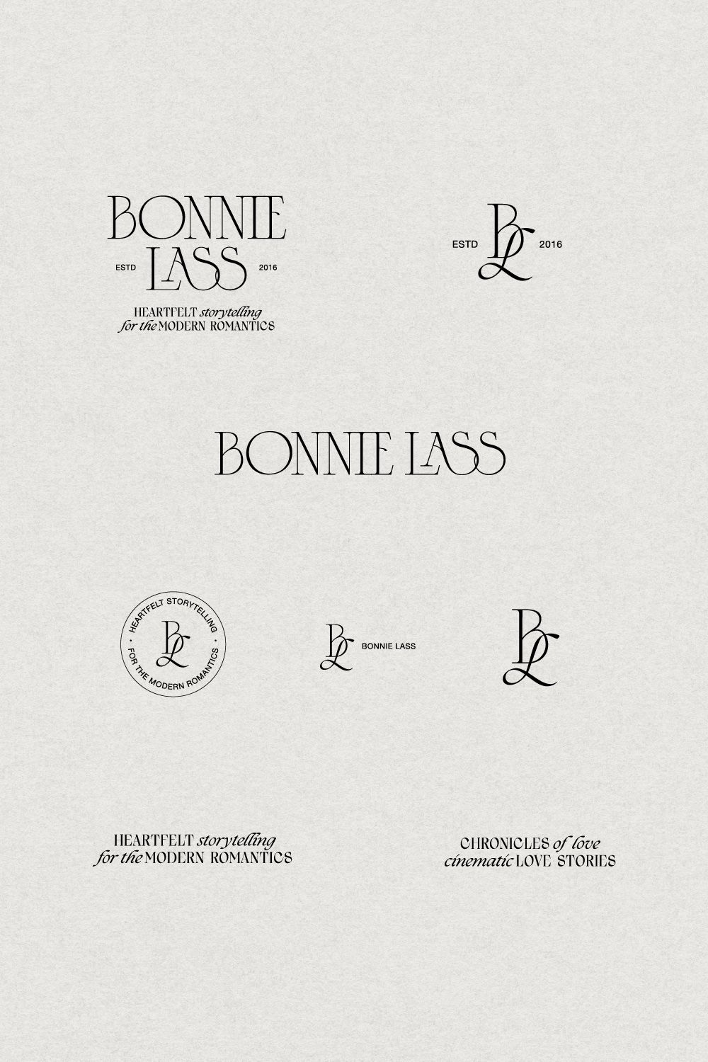 Wedding Photographer Minimal Branding Logo Design Elegant Brand Submark