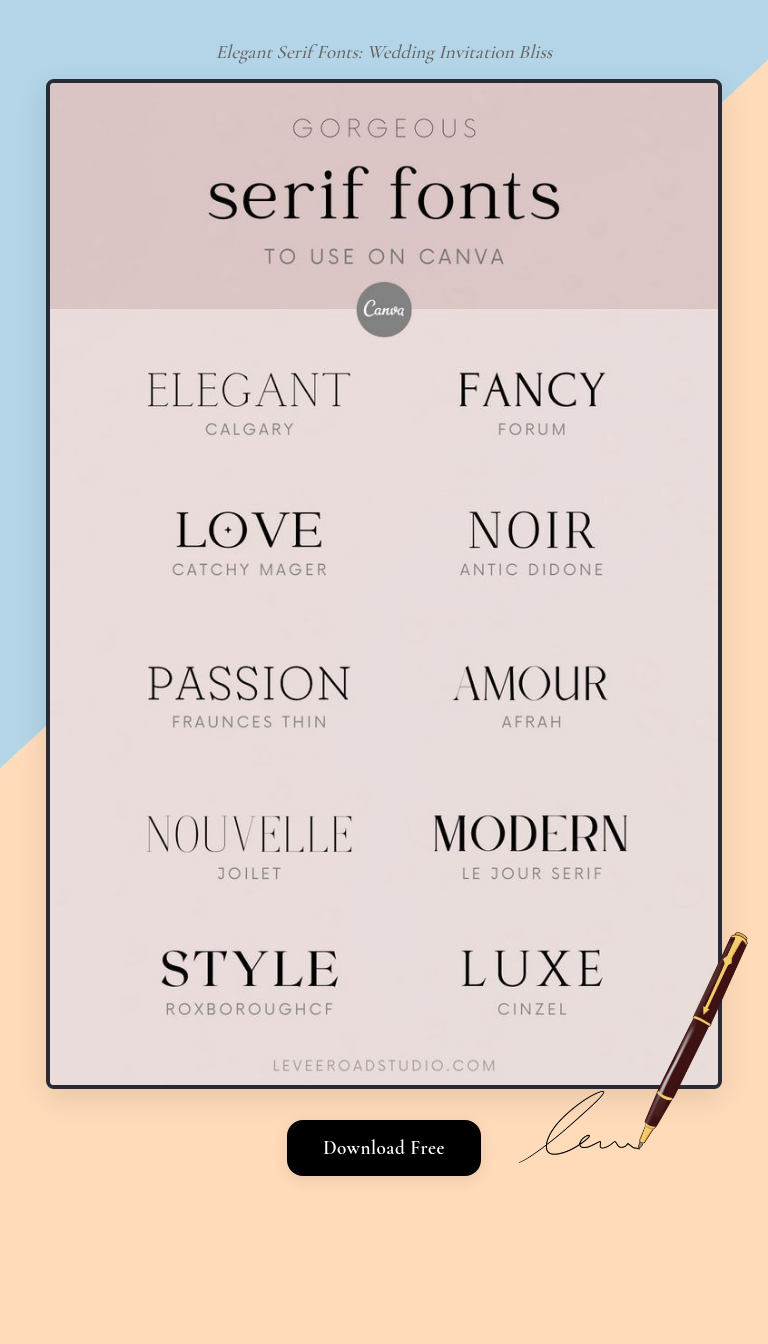 Perfect Elegant Serif Fonts for Dream Wedding Invitations 💍