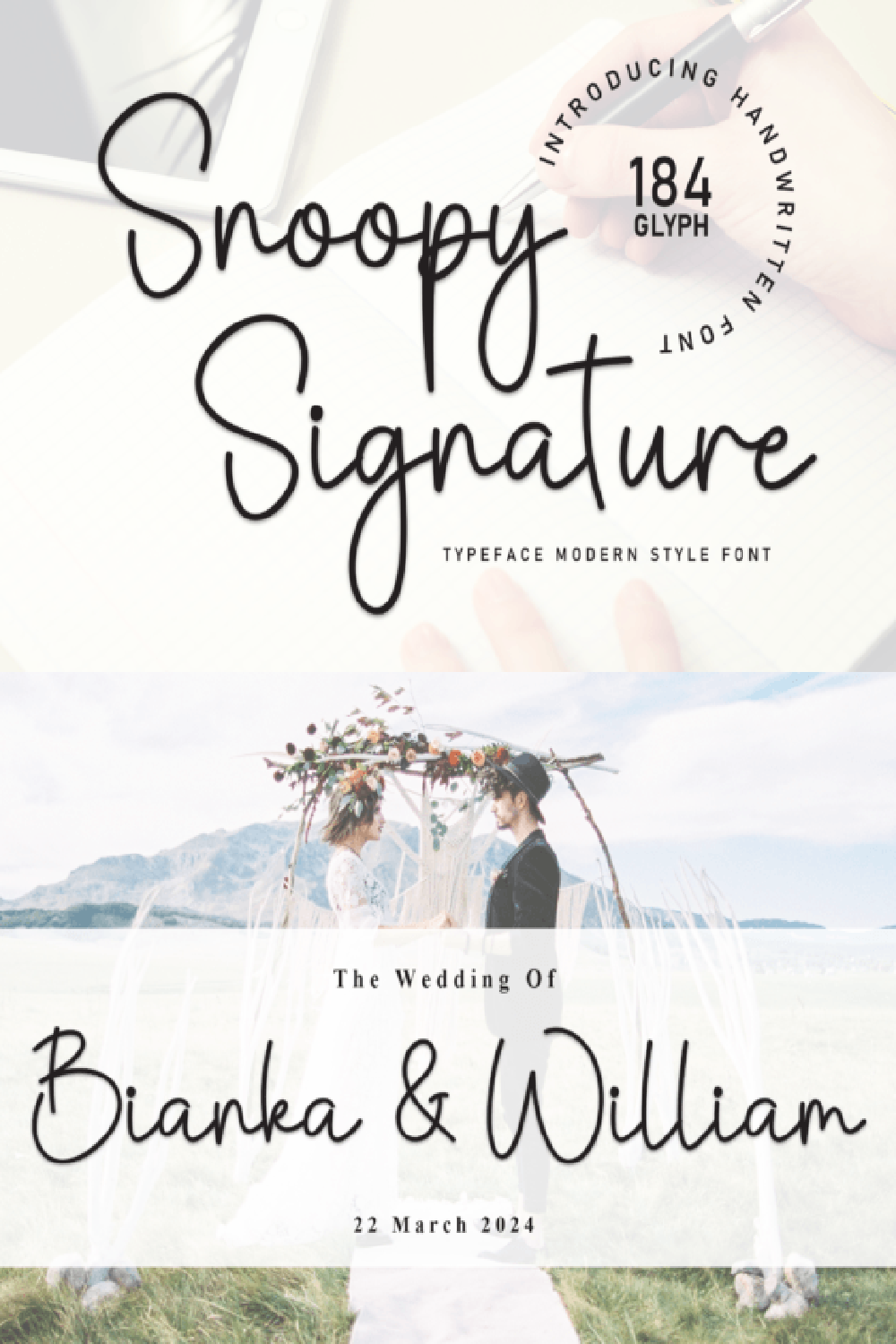 Snoopy Signature Font: Elegant Script for Wedding Invitations & Branding