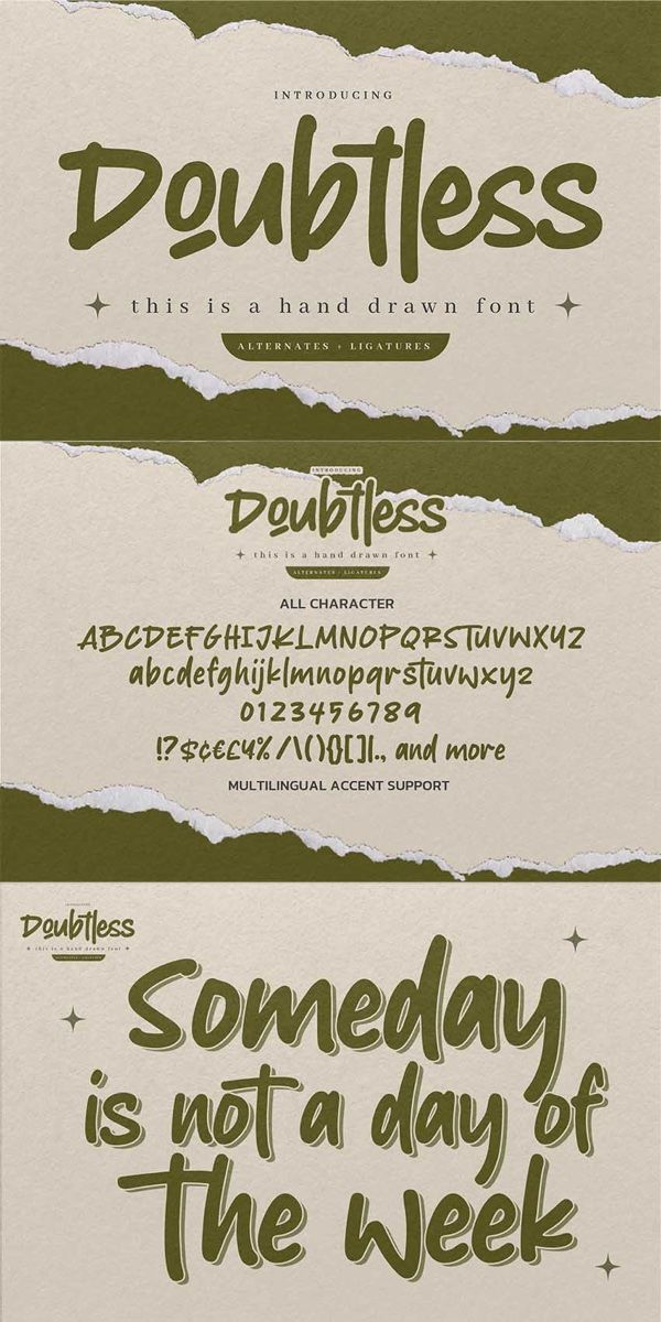 Doubtless – Hand Drawn Font
