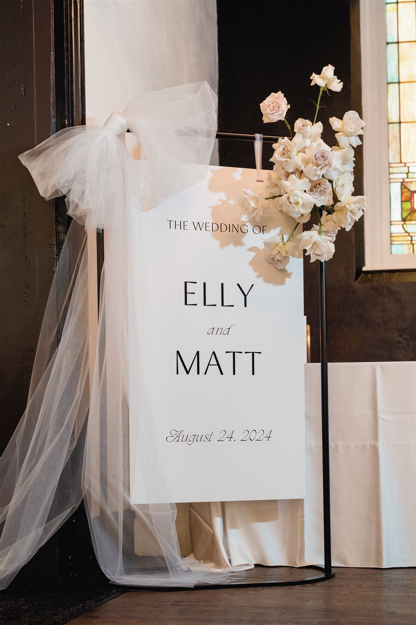Minimalist Wedding Welcome Sign for a Chic Celebration