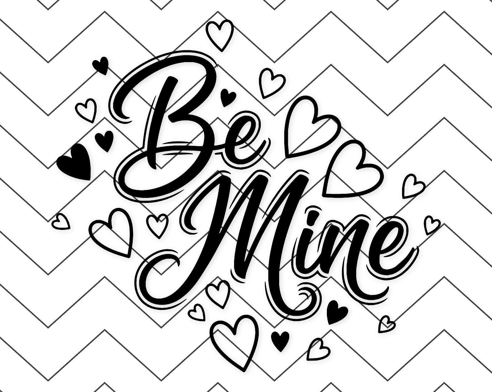 Typographie de la Saint-Valentin Svg : lettrage élégant à la main pour des cadeaux romantiques