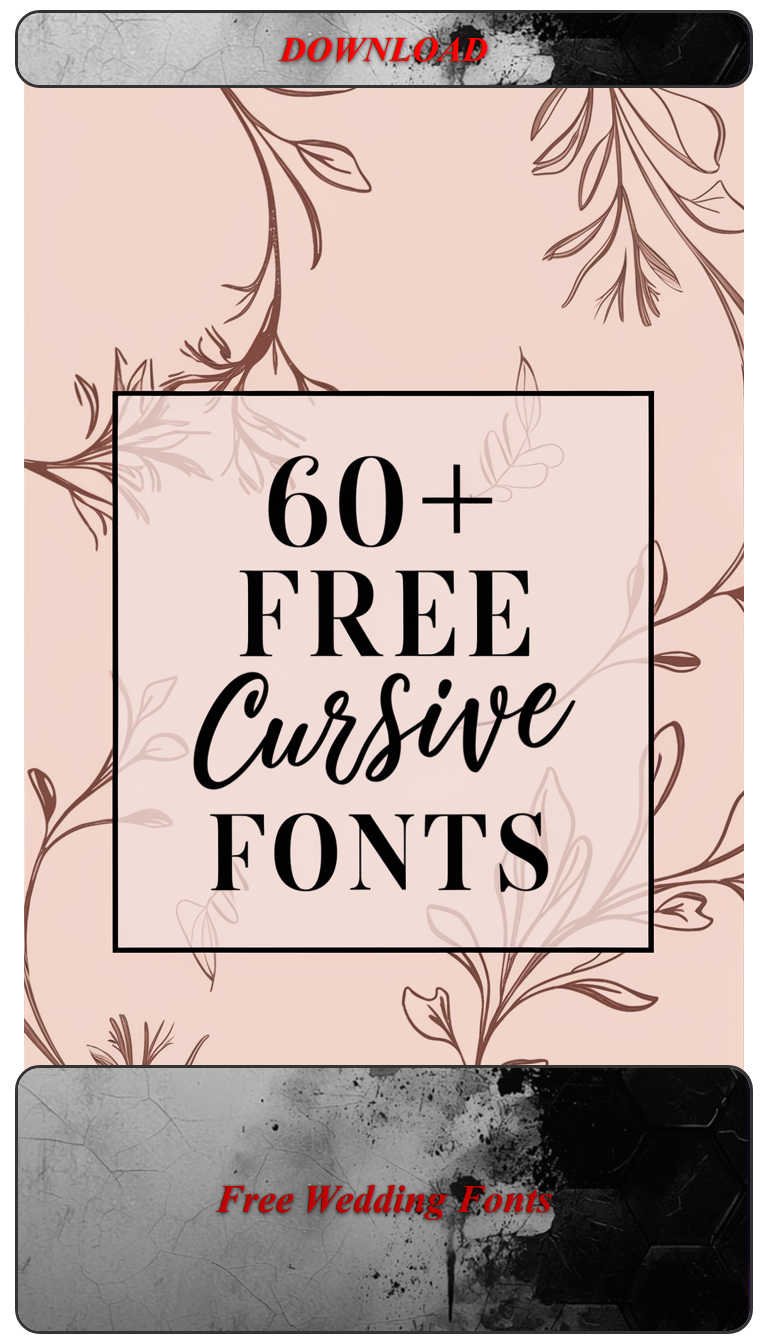 Beautiful Free Wedding Fonts for Canva: Calligraphy, Cursive & Script Styles