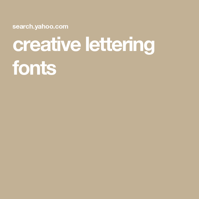 creative lettering fonts