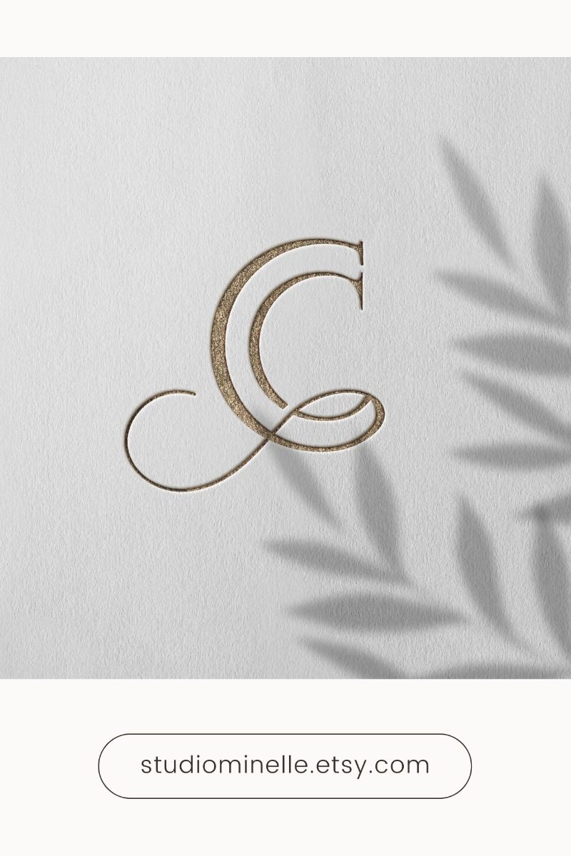 CC Logo | Personalized Wedding Monogram | Elegant Custom Design