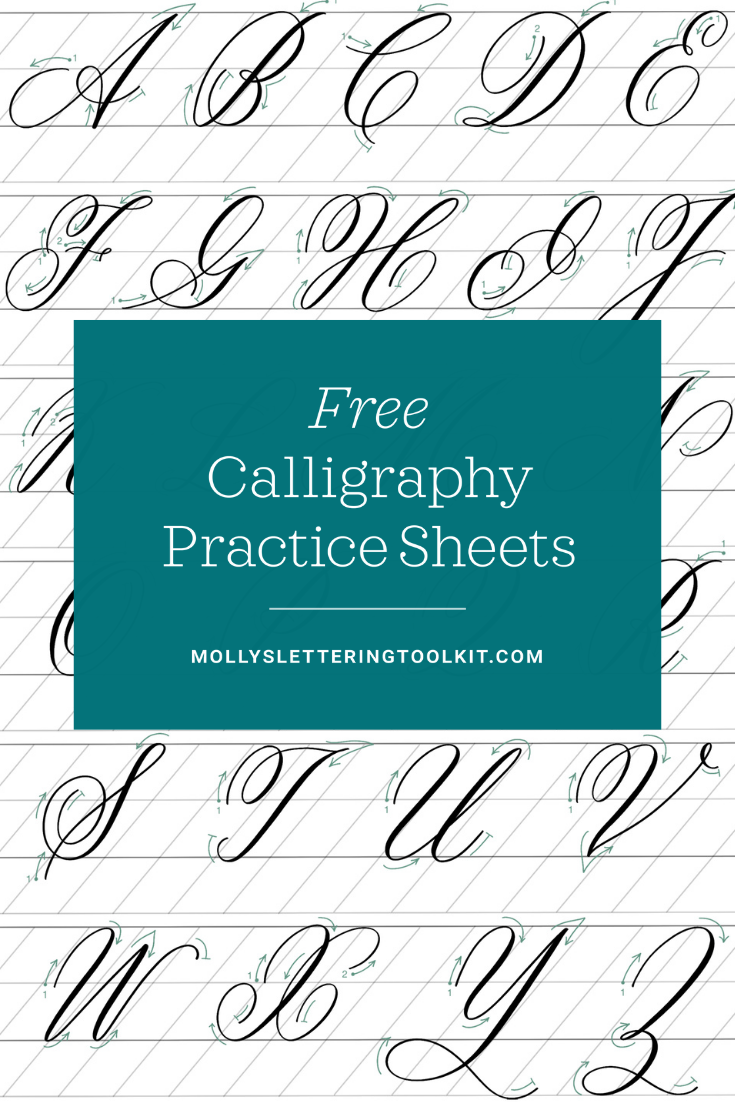 Basic Modern Calligraphy Practice Sheets By Theinkyhand  D57