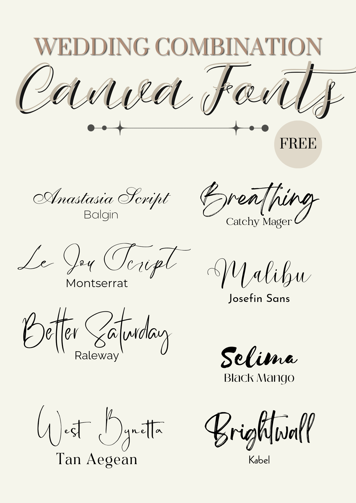 Top Free Wedding Font Combos to Create Your Dream Invitations on Canva