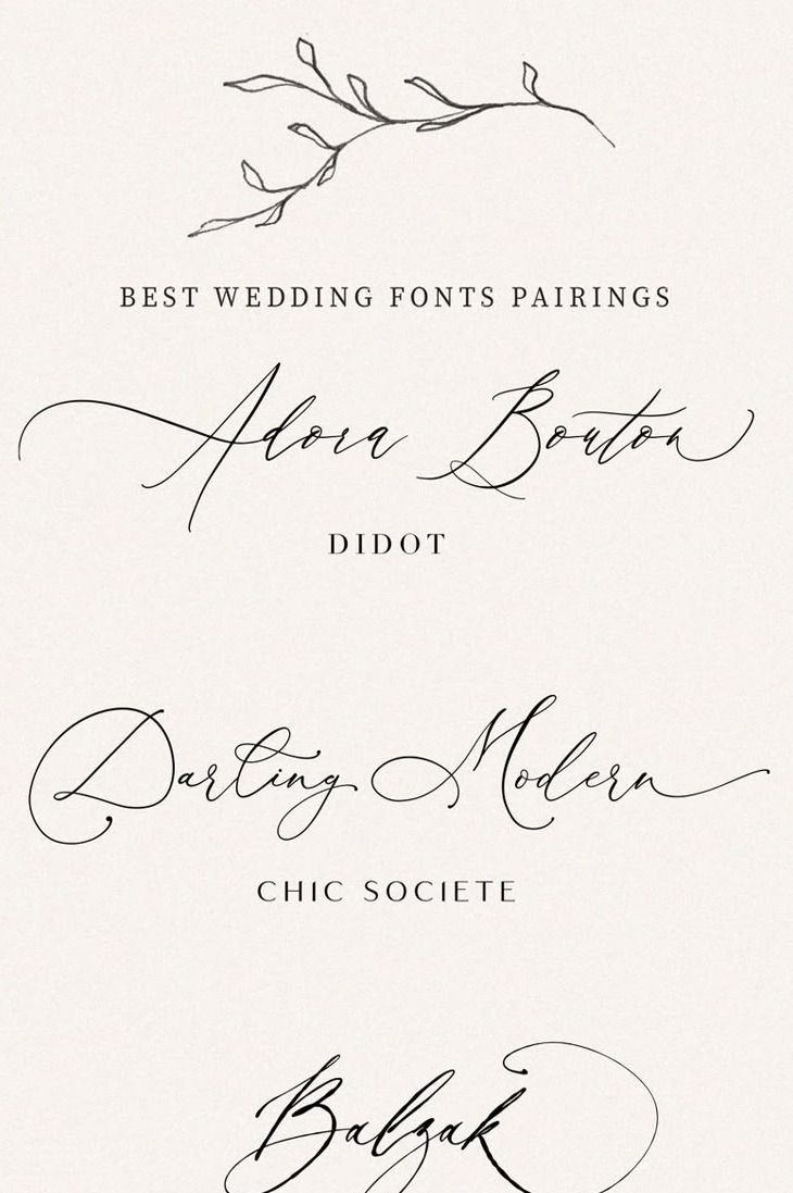 Wedding Font Pairings Vol.1
