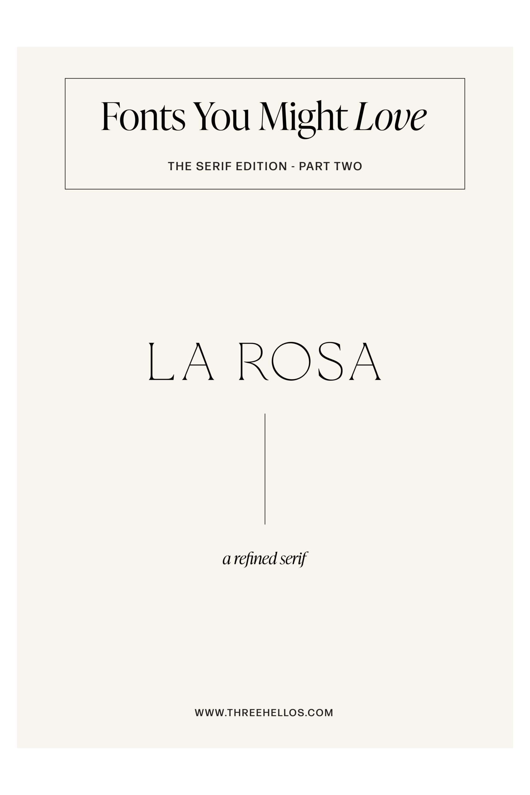 La Rosa: Refined Serif Font for Elevated Branding