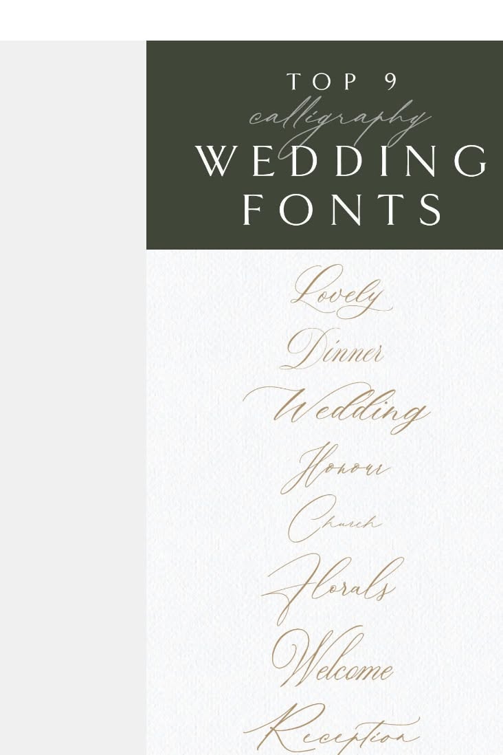 My Favorite 9 Fonts for Wedding Invites — Blushed Design
