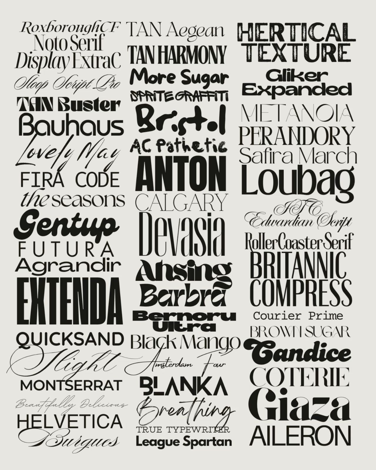 Canva fonts @idea.trader