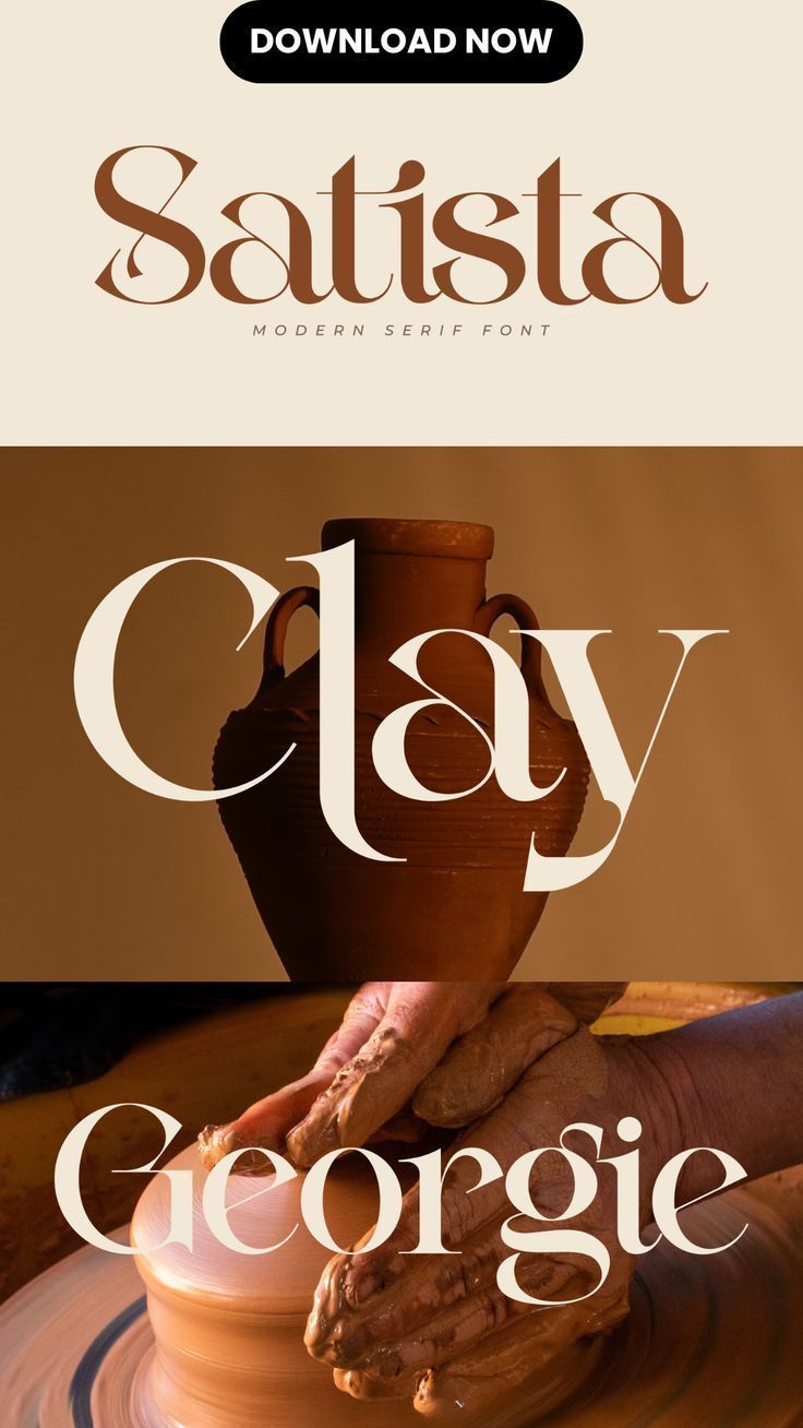 Modern Serif and Lettering Fonts — Elegant Satista Font Family