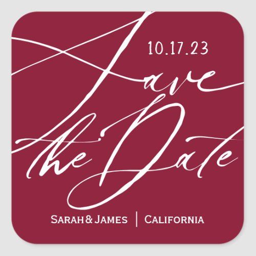 Save the date, modern calligraphy