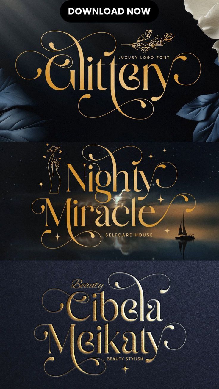 Glittery — Lavish Luxury Font | Creative Market 🖤