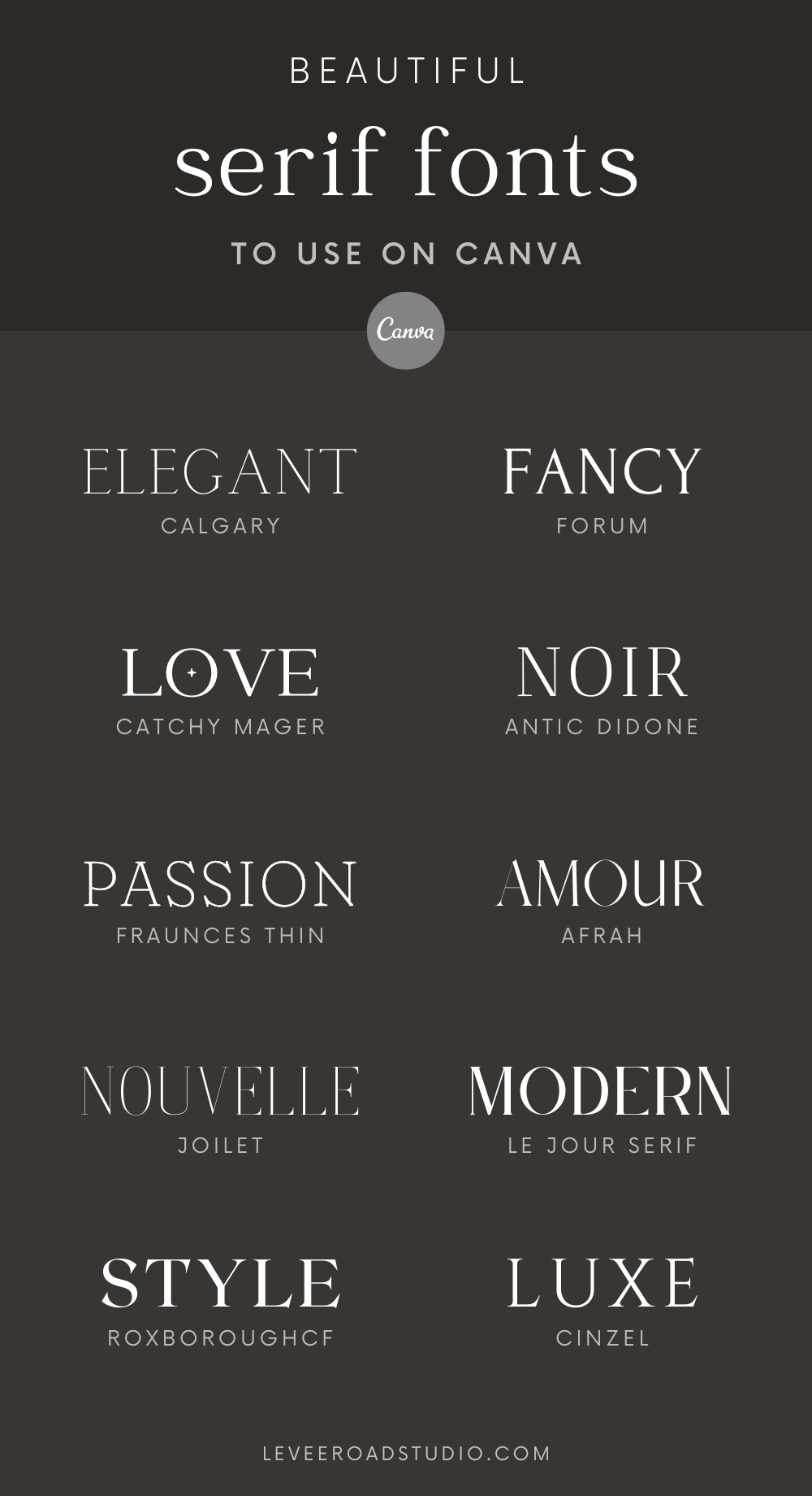 Modern Serif Fonts: Elevate Your Canva Designs with These Wedding Fonts and Font Combo