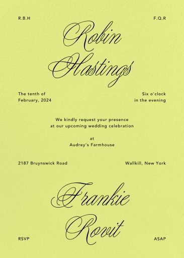 Kindly — Wedding Invitation