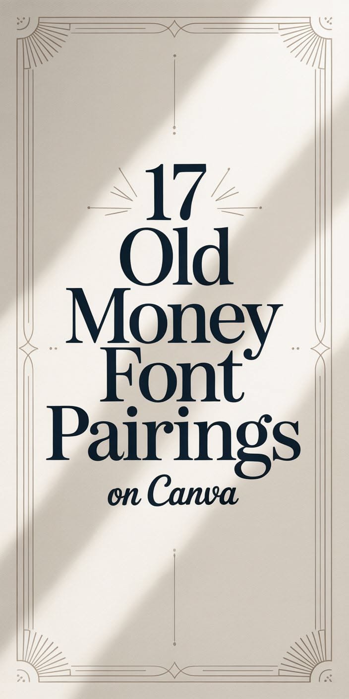 17 Iconic Old Money Font Pairings on Canva for Classics & Elegance