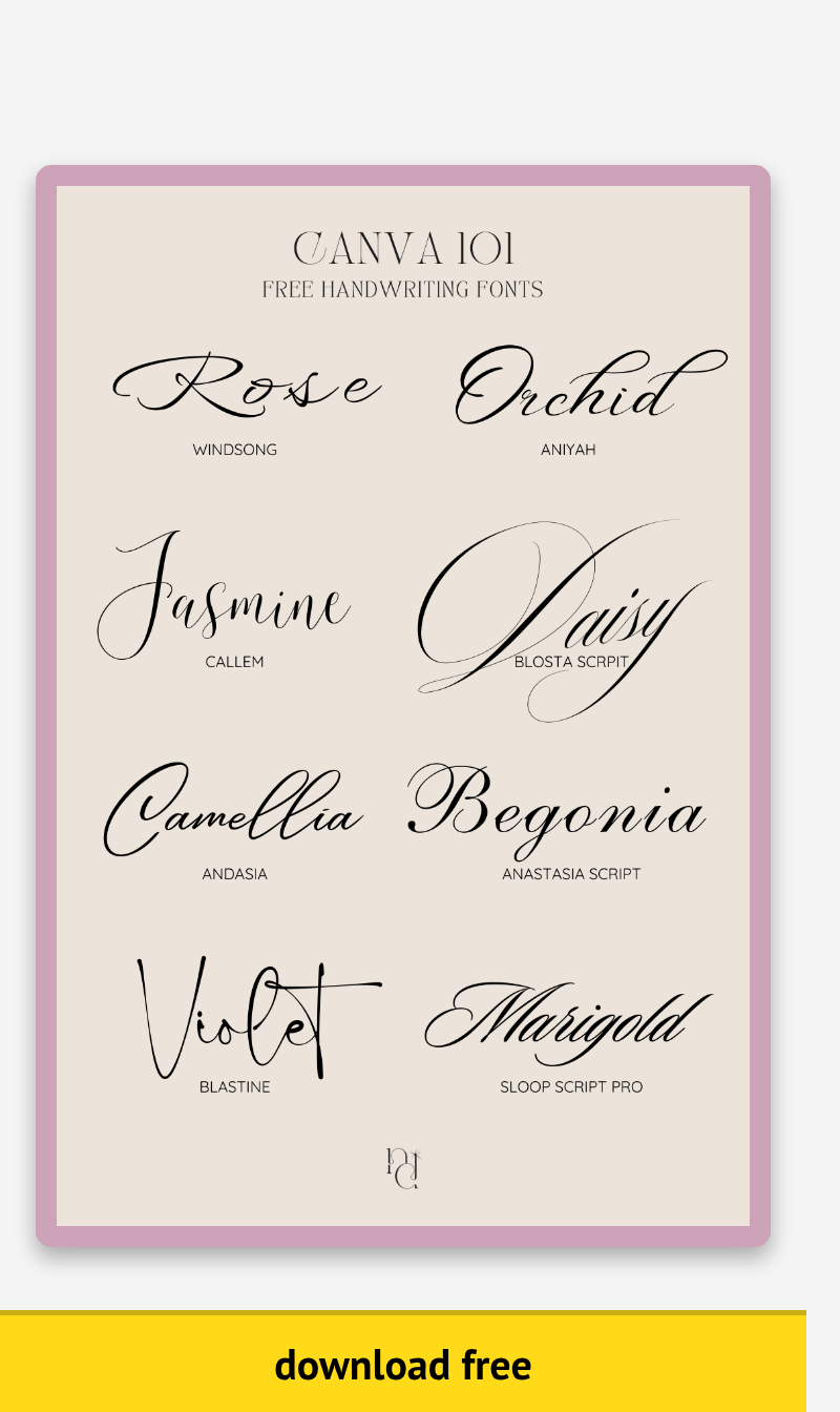 Elevate Your Designs with Free Elegant Fonts Available on Canva