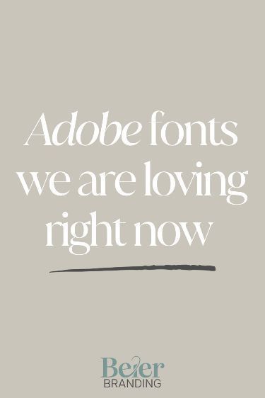 Adobe Fonts Pairings | Graphic Design Inspiration