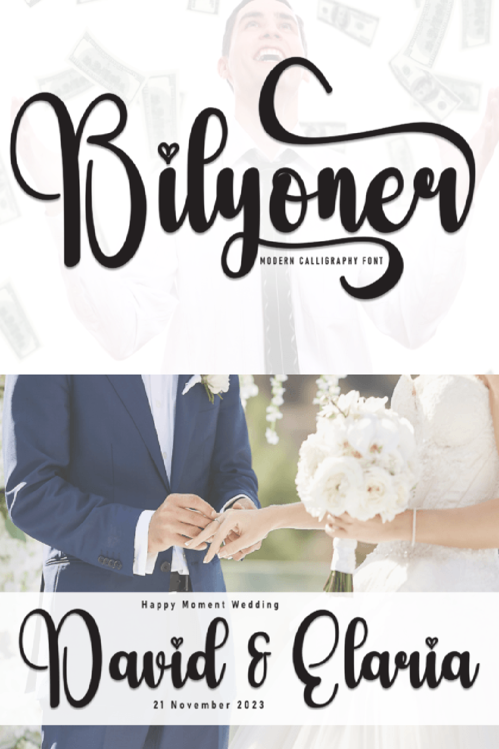 Bilyoner Font: Sweet and Friendly Handwritten Style for Wedding Invitations