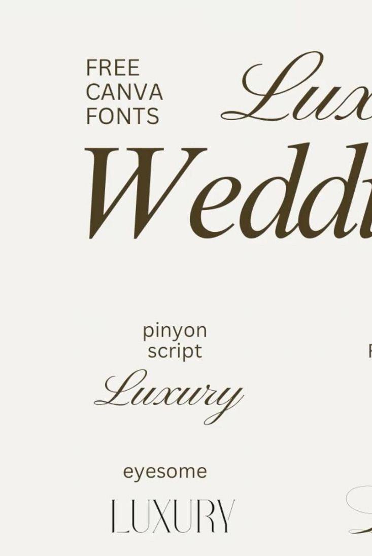 Canva’s Fonts for Weddings