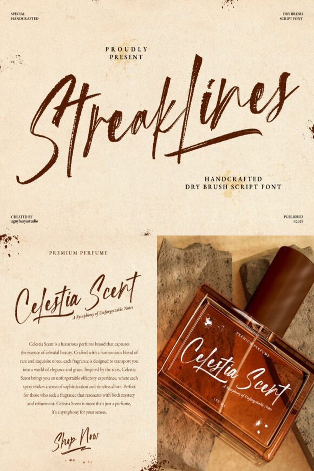 Streaklines Font: Elegant Dry Brush Script for Stylish Branding and Signatures