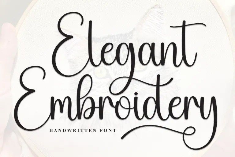 Elegant Embroidery Font