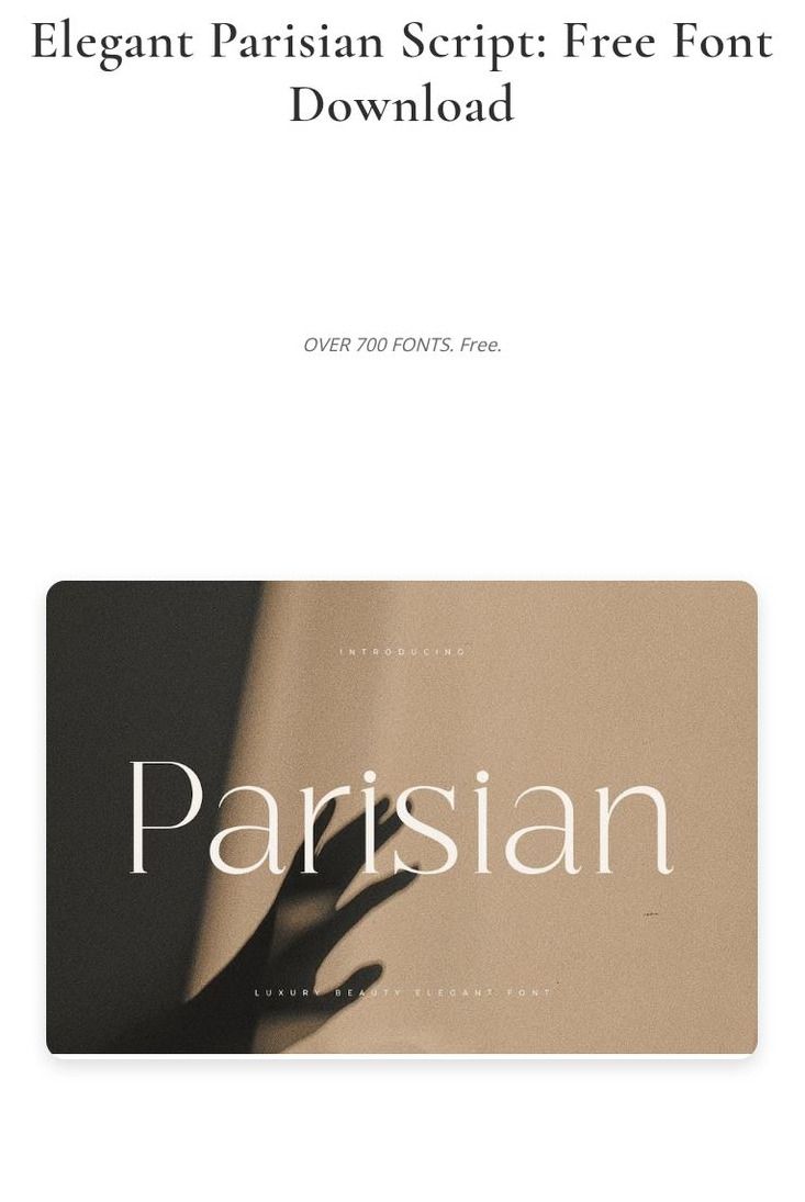 Elegant Parisian Script: Free Font Download