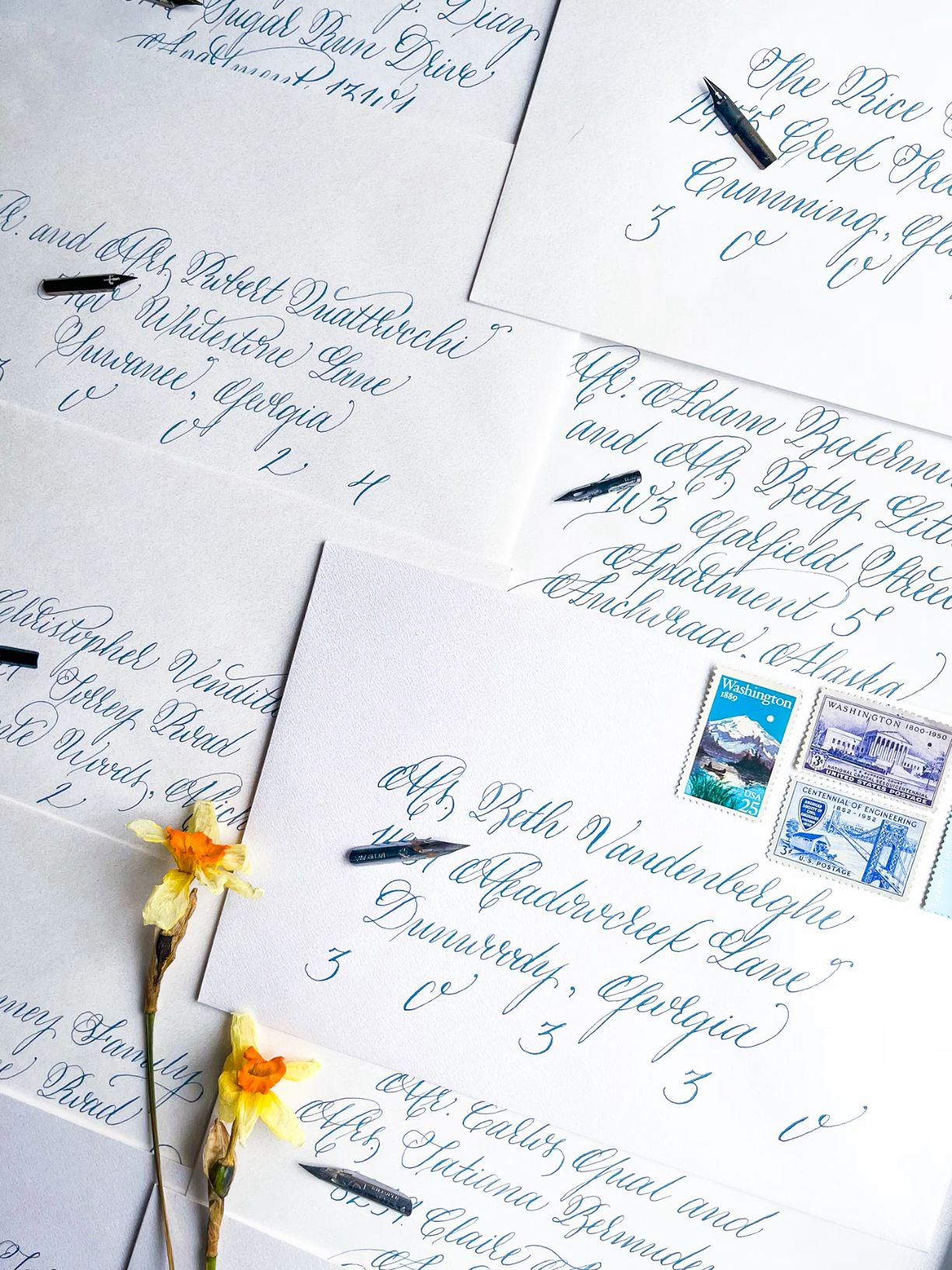 Flourished Script // Custom Envelope Calligraphy Addressing