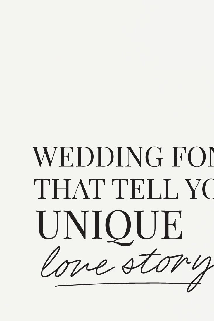 Wedding Fonts That Tell Your Unique Story