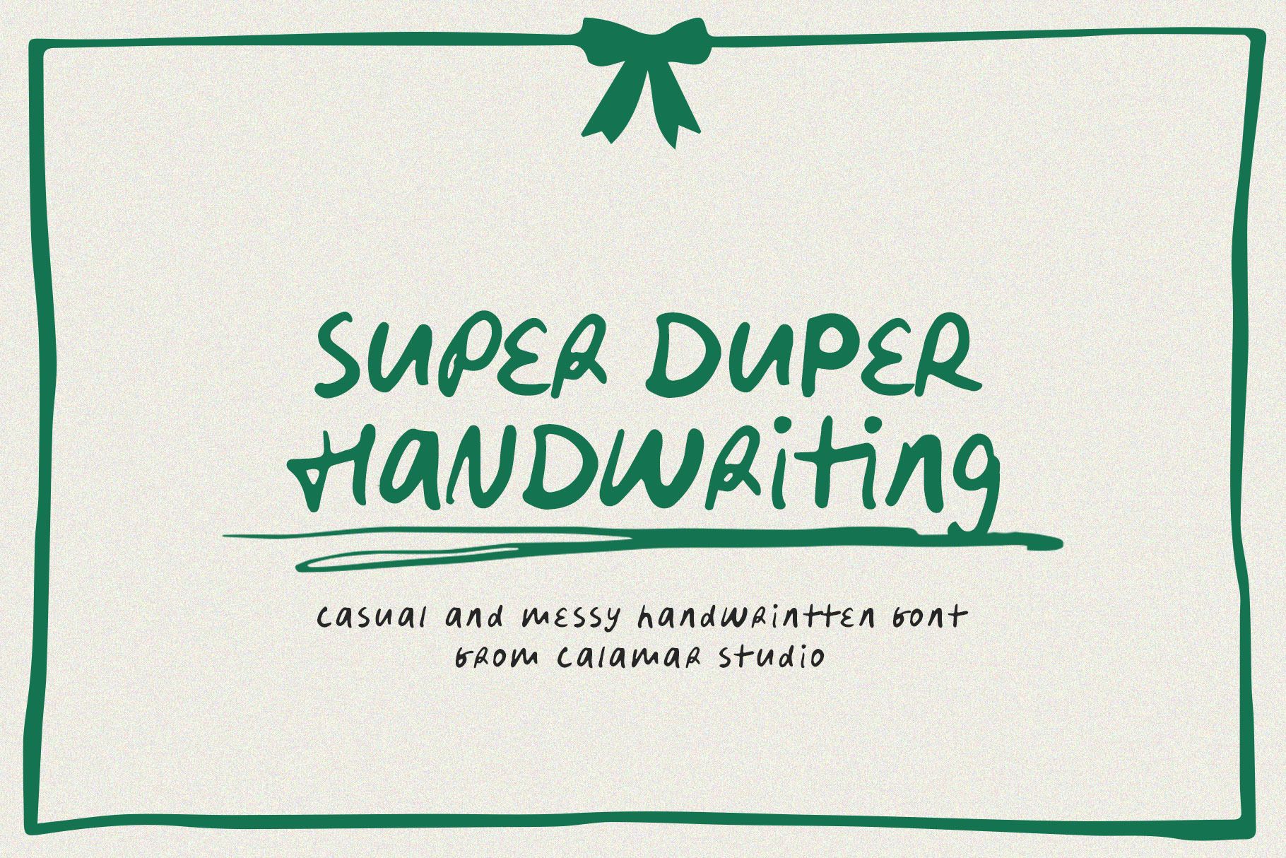 Messy Handwriting Font | Super Duper