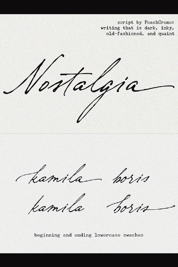 Nostalgia // Vintage Script Font — Wedding Fonts