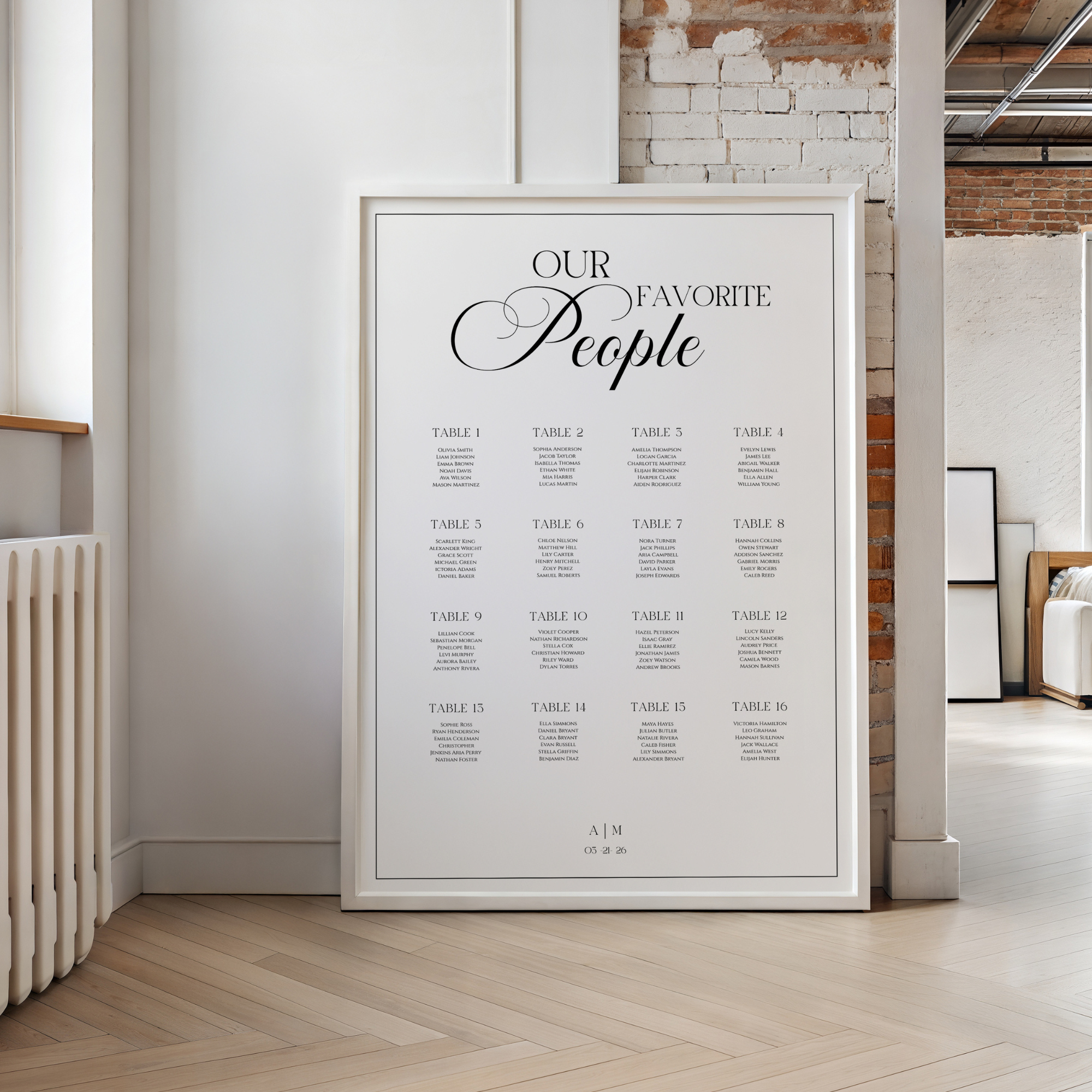 Modern Wedding Reception Signage