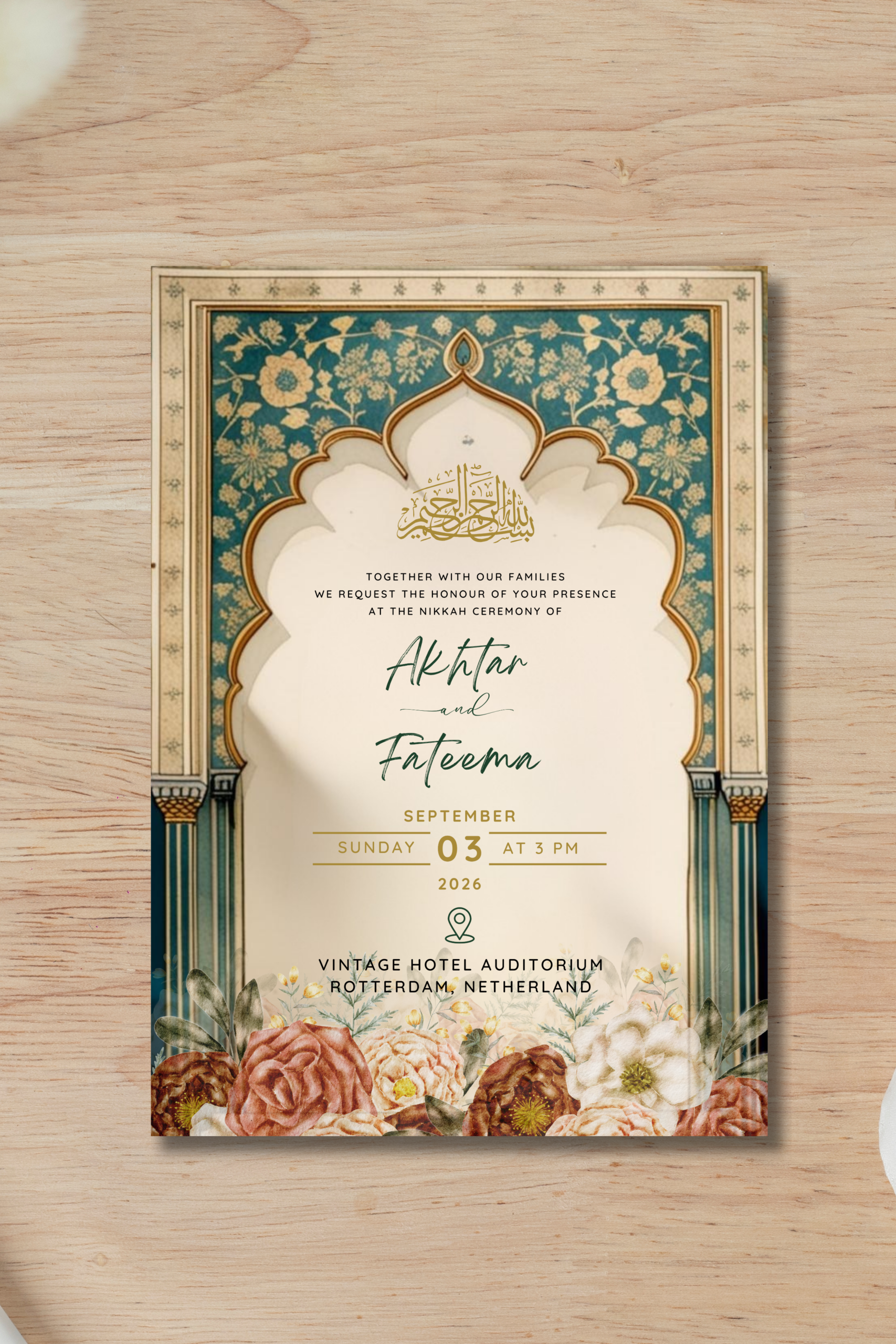 Islamic Wedding Invitation Ideas Nikkah Invite
