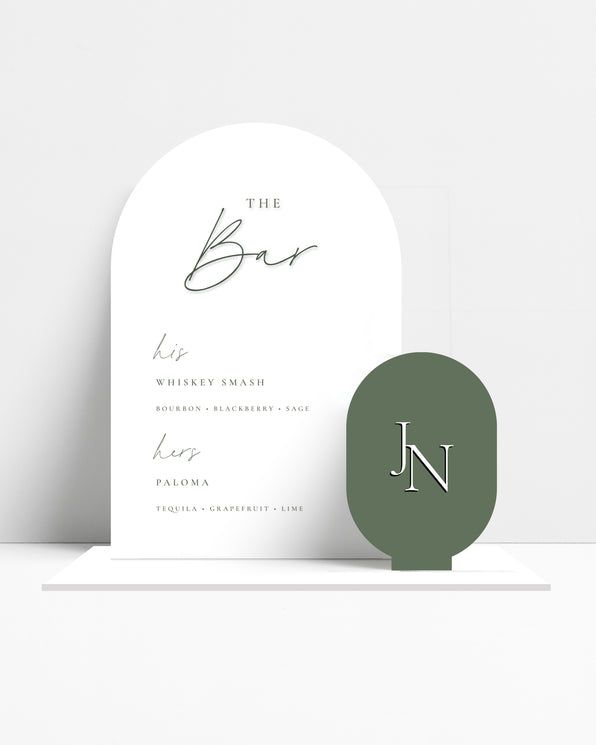 Arch Wedding Bar Sign • Adore