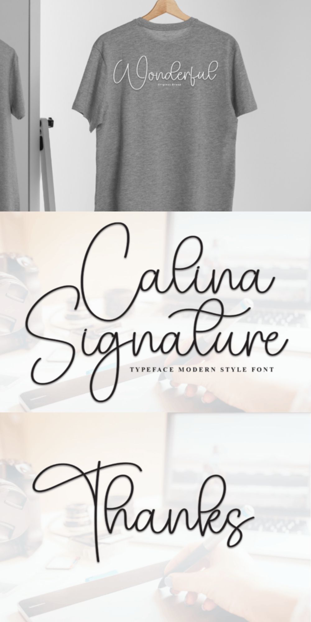 Elevate Your Designs with Calina Signature’s Elegant Handwritten Charm!