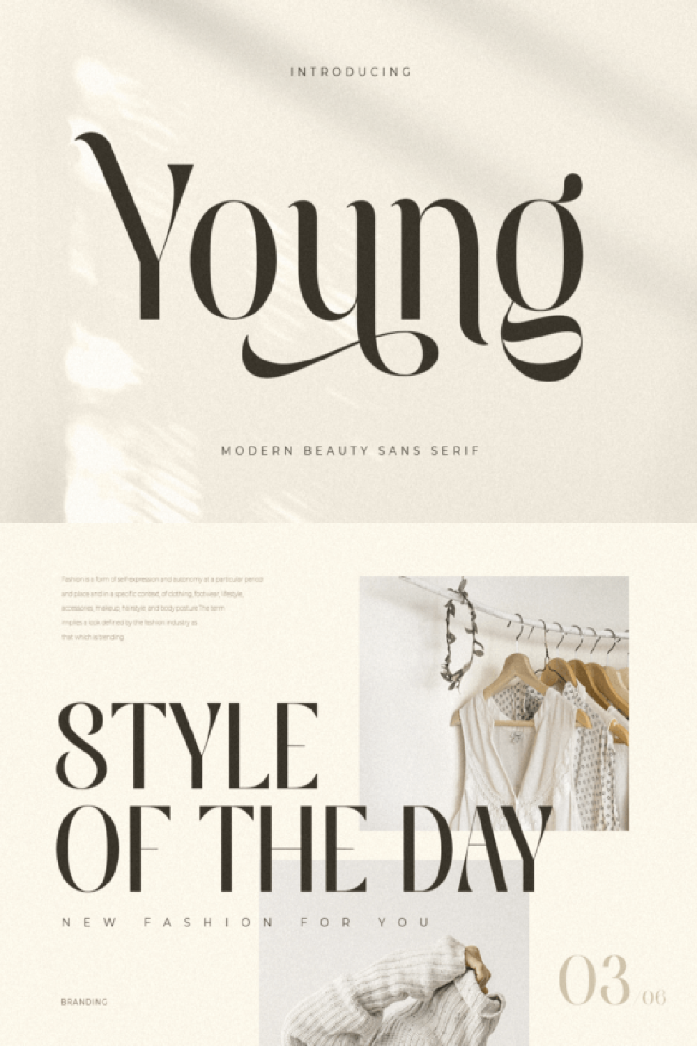Young Font: Modern Sans-Serif for Luxury Branding and Editorial Design