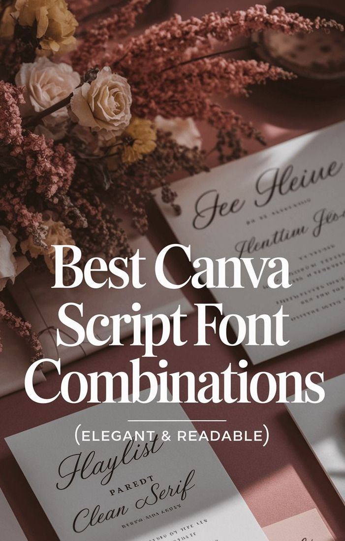 Best Canva Script Font Combinations (Elegant & Readable)
